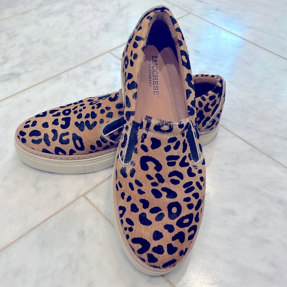 Lucchese after ride slip on sneakers 6X Cheetah